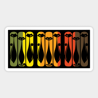 Midcentury Retro Cats Sticker